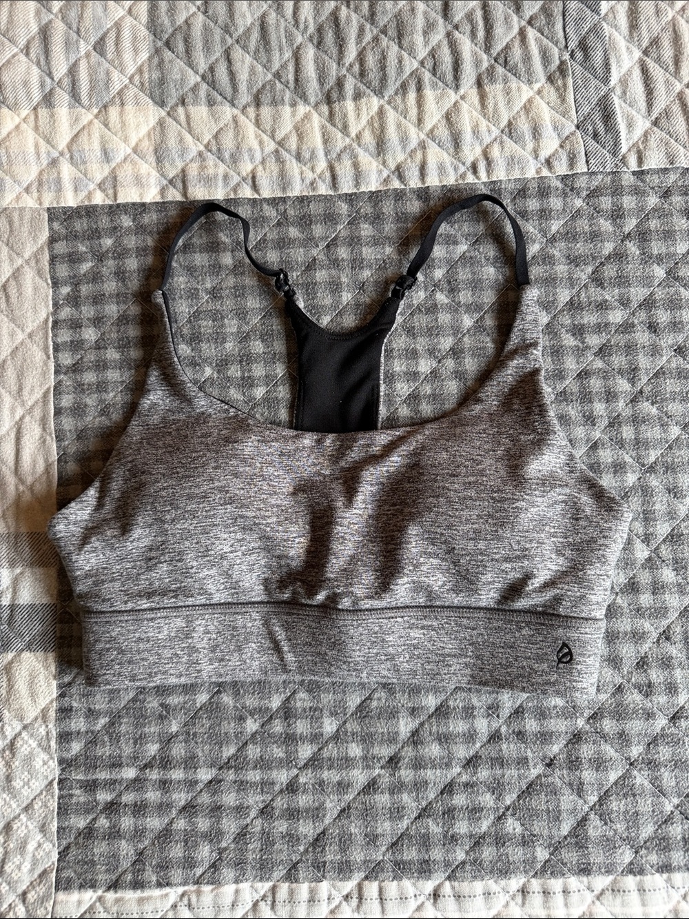 P’tula Gray Heather Sports Bra - Original Bare, Small